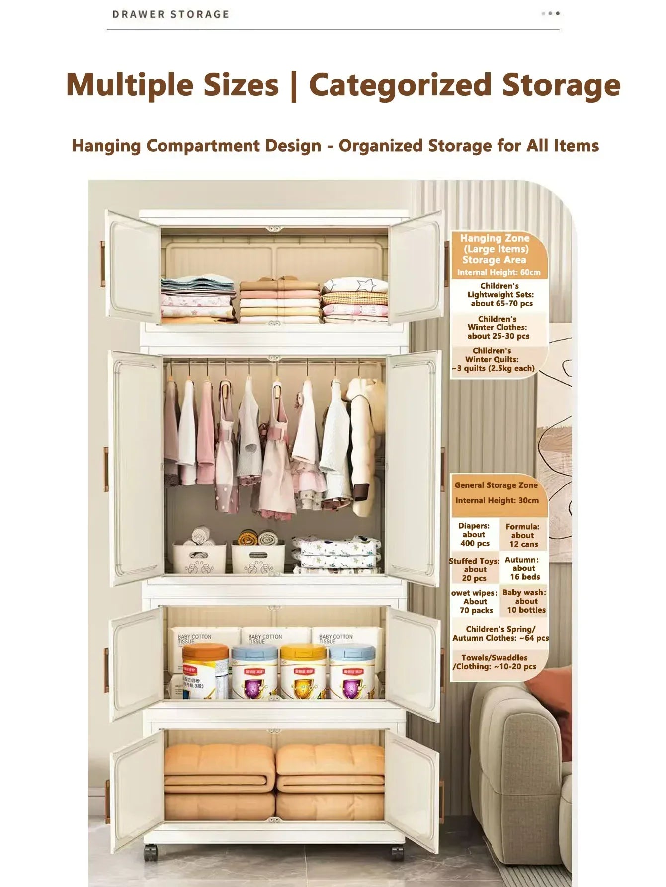 Klappbarer Allzweckschrank